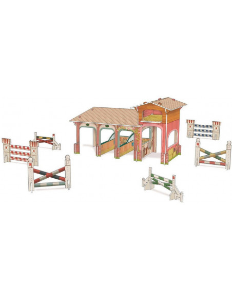 Papo Figurina Set Poney Club-boxa Carton+4 Figurine,Papo80310