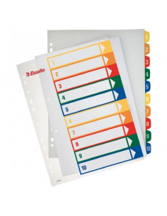 SEPARATOARE INDEX PLASTIC 1-12 IMPRIMABIL ESSELTE,ES100213
