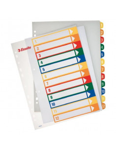 SEPARATOARE INDEX PLASTIC 1-5 IMPRIMABIL ESSELTE,ES100214