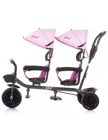 Tricicleta gemeni Chipolino Duet peony pink,TRKDU0213PP