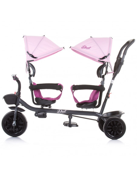Tricicleta gemeni Chipolino Duet peony pink,TRKDU0213PP