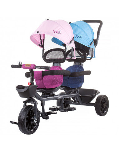 Tricicleta gemeni Chipolino Duet pink blue,TRKDU0214PB