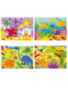 Set 4 puzzle-uri Dinozauri (12, 16, 20, 24 piese),1004735
