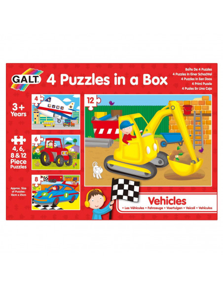 Set 4 puzzle-uri Vehicule (4, 6, 8, 12 piese),1004009
