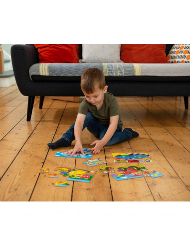 Set 4 puzzle-uri Vehicule (4, 6, 8, 12 piese),1004009