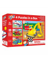Set 4 puzzle-uri Vehicule (4, 6, 8, 12 piese),1004009