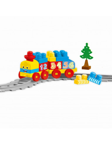 Set de constructii cu trenulet - 36 piese,D5080