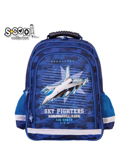 Ghiozdan ergonomic SKY FIGHTER, 38 cm - S-COOL,SC1311