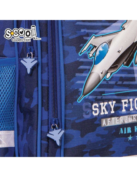 Ghiozdan ergonomic SKY FIGHTER, 38 cm - S-COOL,SC1311