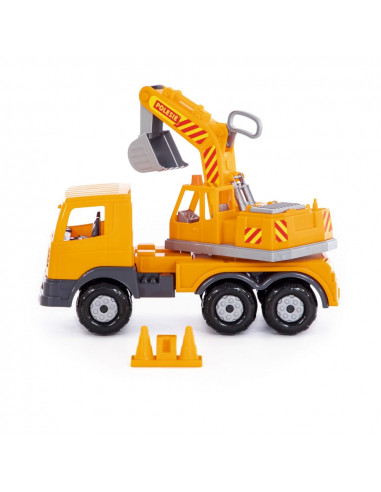Camion-excavator, 42,5x16,5x24,5 cm, Polesie,ROB-71187
