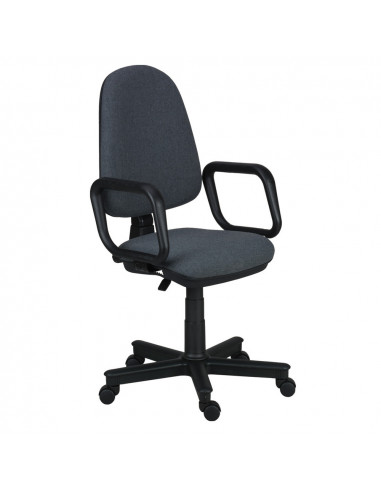 Scaun operational Torino stofa neagra cu brate picioare