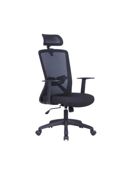 Scaun de birou JOY PDH negru cu mesh negru brate si