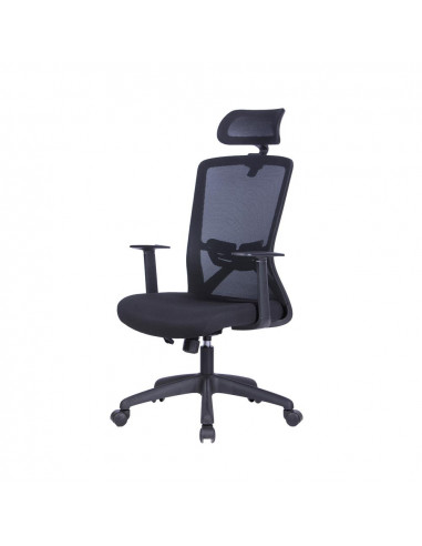Scaun de birou JOY PDH negru cu mesh negru brate si