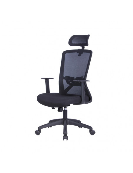Scaun de birou JOY PDH negru cu mesh negru brate si
