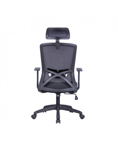 Scaun de birou JOY PDH negru cu mesh negru brate si
