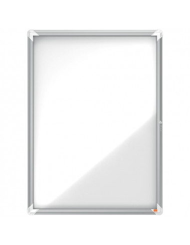 Avizier NOBO Premium Plus, exterior, otel emailat, 9x A4, cu