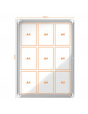 Avizier NOBO Premium Plus, exterior, otel emailat, 9x A4, cu