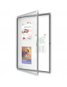 Avizier NOBO Premium Plus, exterior, otel emailat, 9x A4, cu