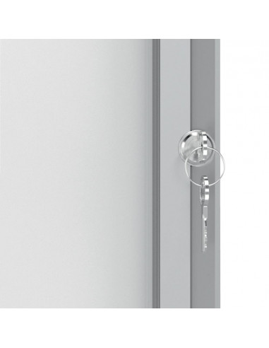 Avizier NOBO Premium Plus, exterior, otel emailat, 9x A4, cu