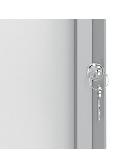 Avizier NOBO Premium Plus, exterior, otel emailat, 9x A4, cu