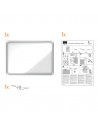 Avizier NOBO Premium Plus, exterior, otel emailat, 9x A4, cu