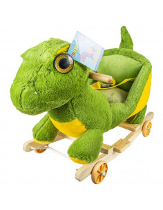 Balansoar pentru bebelusi, Dinozaur, lemn + plus, cu