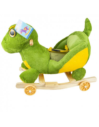 Balansoar pentru bebelusi, Dinozaur, lemn + plus, cu