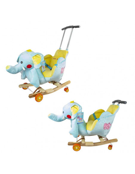 Balansoar pentru bebelusi, Elefant, lemn + plus, cu