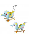 Balansoar pentru bebelusi, Elefant, lemn + plus, cu