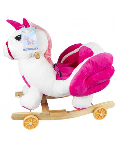 Balansoar pentru bebelusi, Unicorn, lemn + plus, cu