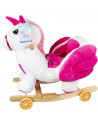 Balansoar pentru bebelusi, Unicorn, lemn + plus, cu