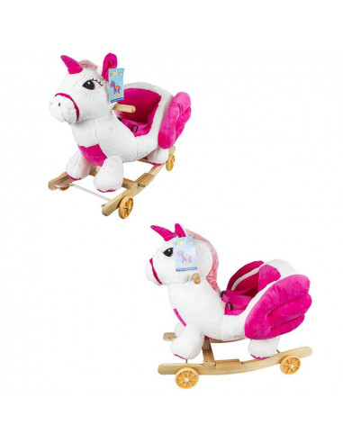 Balansoar pentru bebelusi, Unicorn, lemn + plus, cu