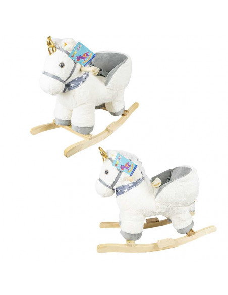 Balansoar pentru bebelusi, Unicorn, lemn + plus,ROB-RB-U06