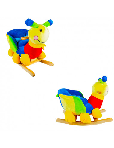 Balansoar pentru bebelusi, Melc, lemn + plus, 60x34x45