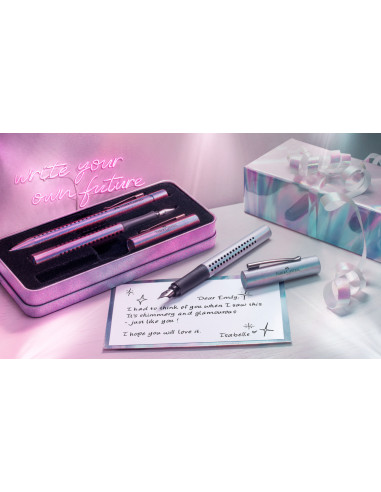 FC201534,Set Faber-Castell cadou Stilou + pix grip 2011, Glam violet