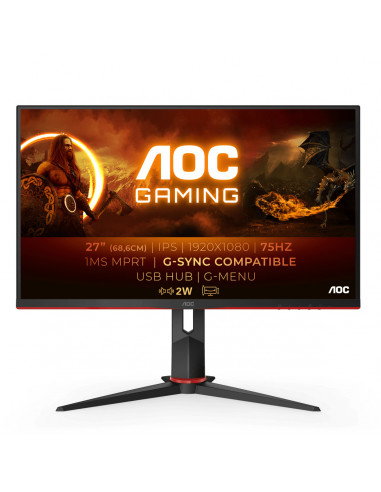 Monitor 27 AOC 27G2U5/BK Gaming FHD 1920*1080 75 Hz 1 ms IPS