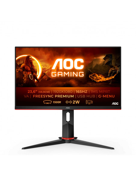 Monitor 24 AOC C24G2U/BK Curved 1500R Gaming FHD 1920*1080 165