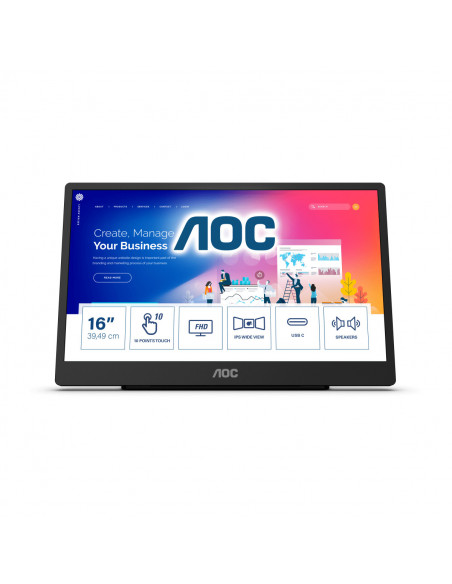 Monitor portabil 15.6 AOC 16T2 FHD 1920*1080 60 Hz WLED IPS