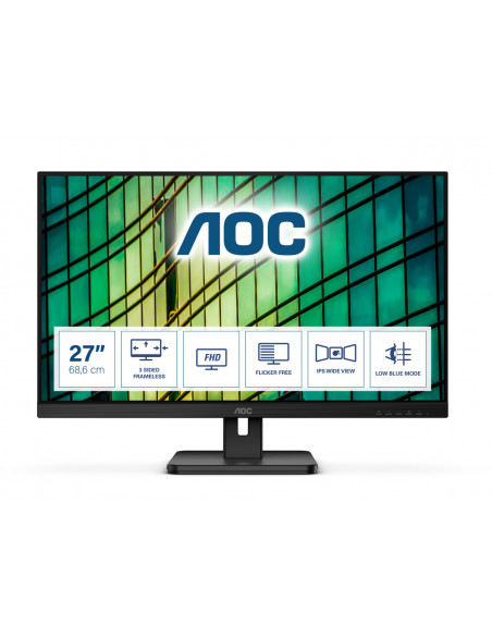 Monitor 27 AOC 27E2QAE FHD 1920*1080 75 Hz WLED IPS 16:9 4 ms