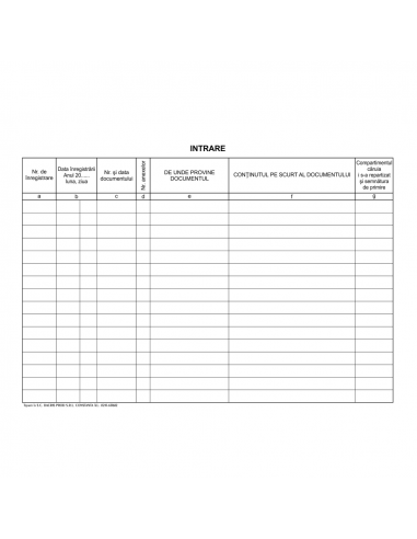 Set registru intrare iesire A4, 3 bucati/set,DIB400RIIS3