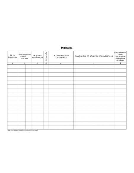 Set registru intrare iesire A4, 3 bucati/set,DIB400RIIS3