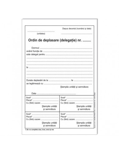 Ordin de deplasare A5, set 3 bucati,DIB500ODS3