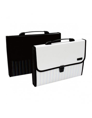 SERVIETA PLASTIC CU MANER 7 COMPART. ALB/NEGRU DELI,DLE38968