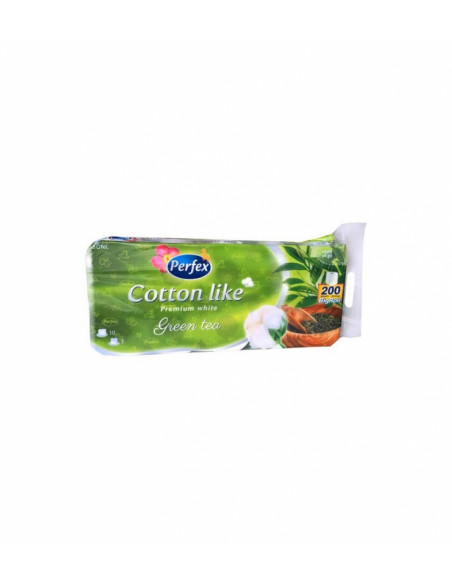 Hartie Igienica PERFEX Green Tea, 3 Straturi, 10 Role/Bax, 200