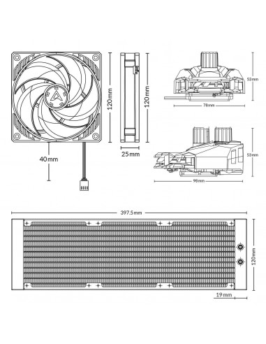 COOLER ARCTIC, skt. universal (inc. LGA1700), racire cu lichid