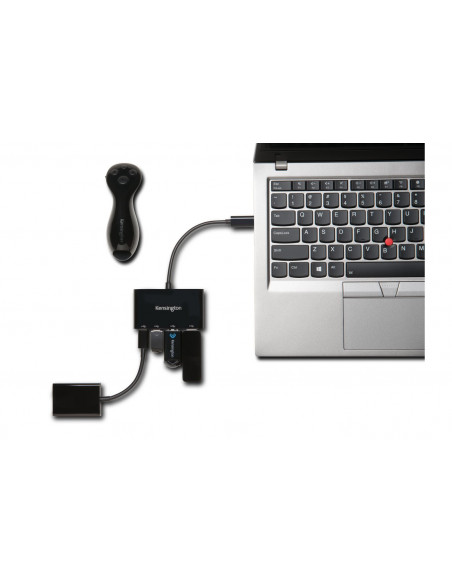 HUB extern KENSINGTON, porturi USB: USB 3.0 x 2, USB 3.1 Type C
