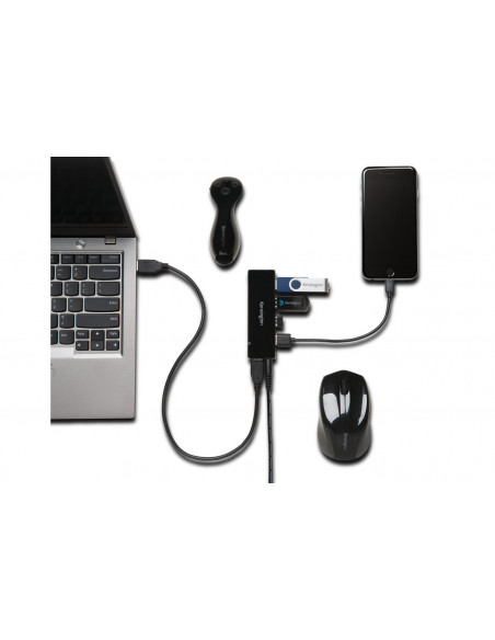 HUB extern KENSINGTON, porturi USB: USB 3.0 x 4, conectare prin
