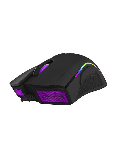 MOUSE DELUX, gaming, cu fir, USB, optic, 4000 dpi