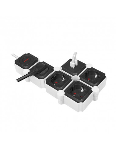 PRELUNGITOR LOGILINK, Schuko x 4, conectare prin Schuko (T)