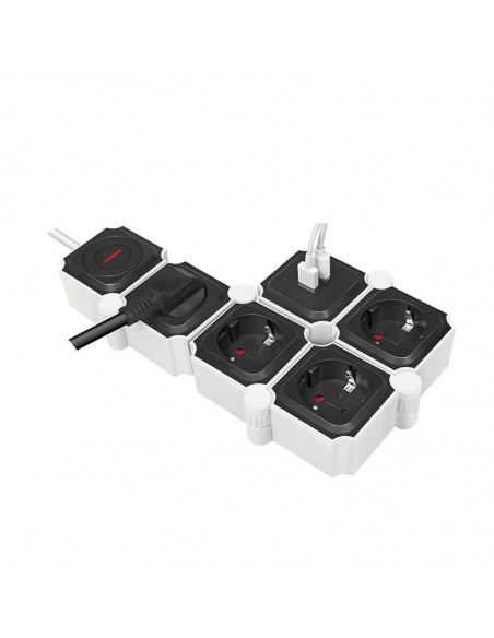 PRELUNGITOR LOGILINK, Schuko x 4, conectare prin Schuko (T)